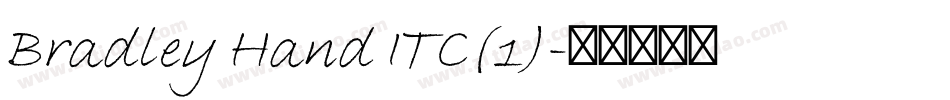 Bradley Hand ITC(1)字体转换